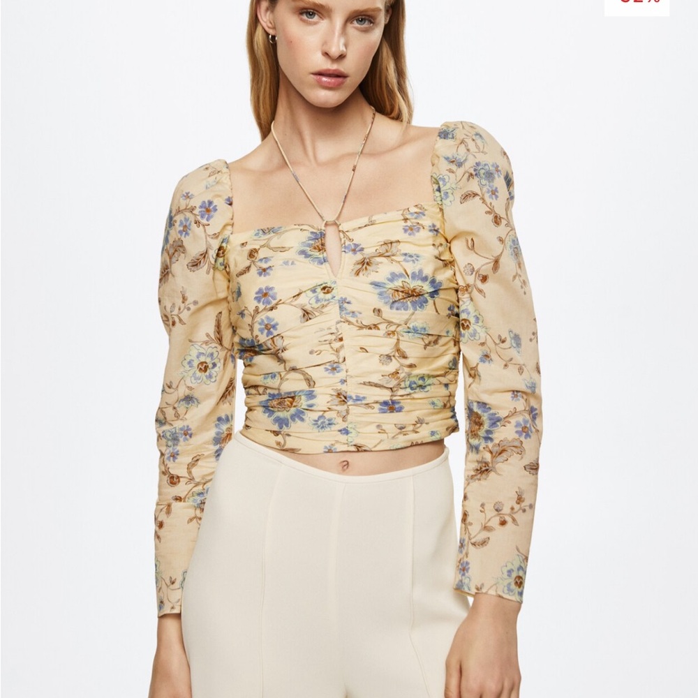 Mango floral blouse
